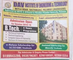 D.A.V. Institute of Engineering and Technology, Medininagar-image